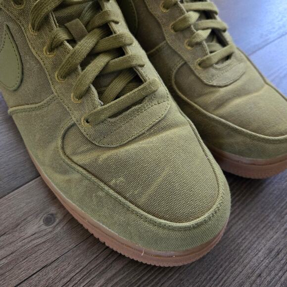 Nike Air Force 1 Low Premium Gum Sole Camper Green Size 10.5 - Picture 12 of 13